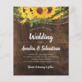 Papier BUDGET Russe Automne Faire-part de mariage de tour (Devant)