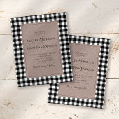 Papier BUDGET Russe Buffalo Plaid Faire-part de mariage