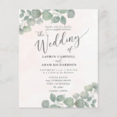 Papier Budget Russe Eucalyptus Aquarelle Corail Vert (Devant)