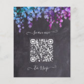 Papier Budget Russe Eucalyptus Ardoise QR Code Mariage In (Dos)