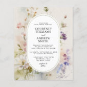 Papier Budget Russe Fleurs sauvages Faire-part de mariage (Devant)