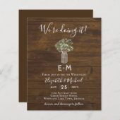 Papier Budget Russe Gypsophila Mason Jar Mariage (Devant / Derrière)