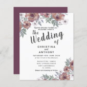 Papier Budget Russe Rouge Orange Faire-part de mariage (Devant / Derrière)