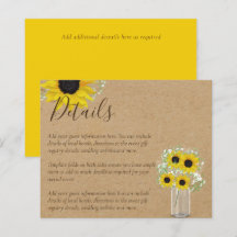 BUDGET Russe Tournesol Détails du Mariage Pièce jo