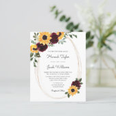 Papier Budget Russe Tournesol & Faire-part de mariage Ros (Debout devant)