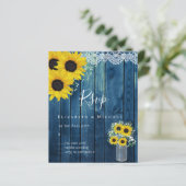 Papier BUDGET Russe tournesol RSVP Mariage (Debout devant)