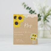 Papier BUDGET Russe tournesol RSVP Mariage (Debout devant)