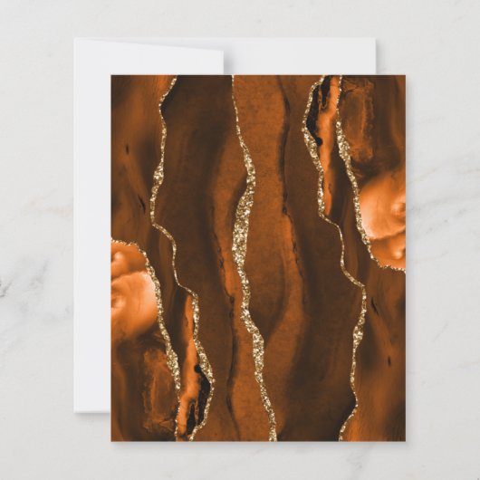 Papier Budget Rust Gold Agate Marine Script Enregistrer l (Dos)