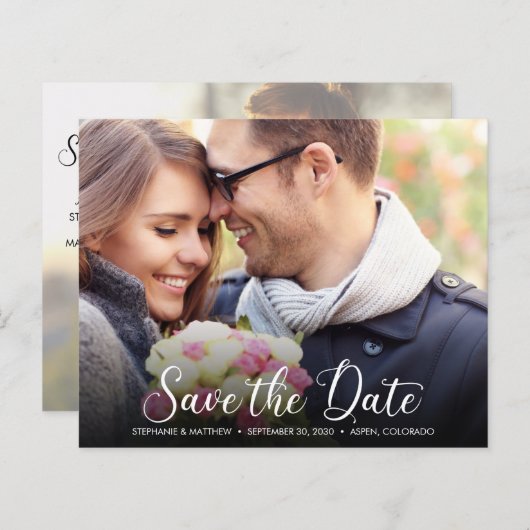 Papier Budget Rustic 2 Photo Simple Plutôt Enregistrer la (Devant / Derrière)