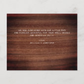 Papier Budget Rustic 3 Baby shower photo de naissance Me (Dos)