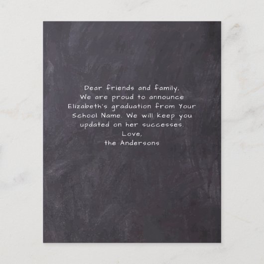 Papier Budget Rustic 3 Faire-part de diplôme photo (Dos)