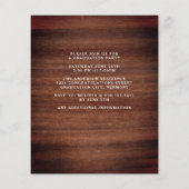 Papier Budget Rustic 3 Photo Doodle Invitation de graduat (Dos)