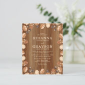 Papier Budget Rustic Automne Faire-part de mariage (Debout devant)