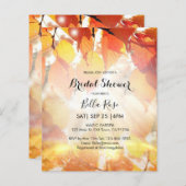 Papier Budget Rustic Automne Fête des mariées Invitation (Devant / Derrière)