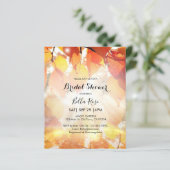 Papier Budget Rustic Automne Fête des mariées Invitation (Debout devant)