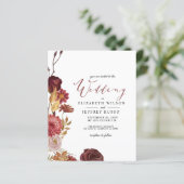 Papier Budget Rustic Automne Mariage de automne Invitatio (Debout devant)