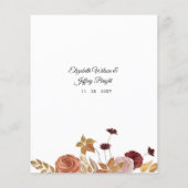 Papier Budget Rustic Automne Mariage de automne Invitatio (Dos)