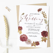 Papier Budget Rustic Automne Mariage de automne Invitatio