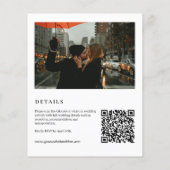 Papier Budget Rustic Automne Photo QR Code invitation de  (Dos)