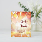 Papier Budget Rustic Autumn Forest Faire-part de mariage (Debout devant)