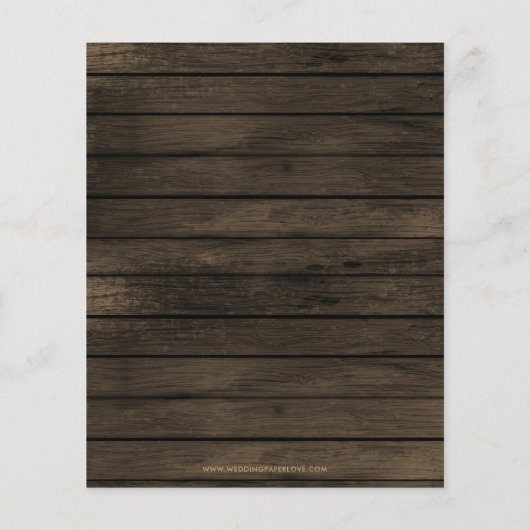 Papier Budget Rustic Barn Wood Je fais BBQ Invitation (Dos)