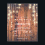 Papier Budget Rustic Bois Chaîne Lumières Mariage Invitat<br><div class="desc">**VEUILLEZ LIRE AVANT D'ACHETER** ・ La papeterie budgétaire mesure 4, 5 po x 5, 6 po et s'insère dans une enveloppe A6. Vous pouvez ajouter des enveloppes blanches à votre commande si elles ne sont pas déjà sélectionnées. ・ Chaque feuille est une invitation - aucune coupe n'est nécessaire. ・ Le...</div>