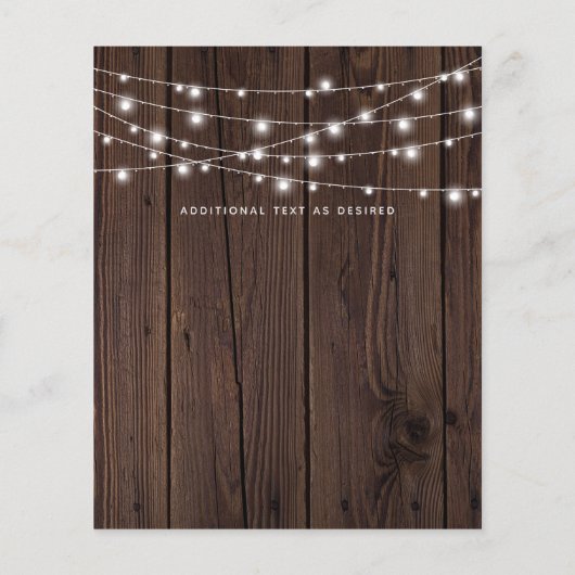 Papier Budget Rustic Bois Mason Lumière Jar Mariage Invit (Dos)