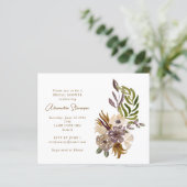 Papier Budget Rustic Botanical Bridal Shower Invitation (Debout devant)