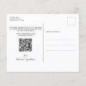 Papier Budget Rustic Botanical QR Code Enregistrer La Dat (Dos)