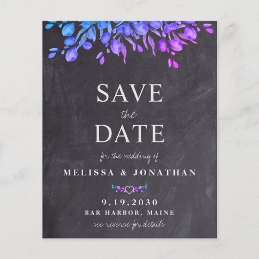 Papier Budget Rustic Botanical QR Code Enregistrer La Dat (Devant)