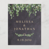 Papier Budget Rustic Botanical QR Code Mariage Invitation (Devant)
