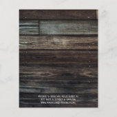 Papier Budget Rustic Couples Douche Mason Jar Invitation (Dos)