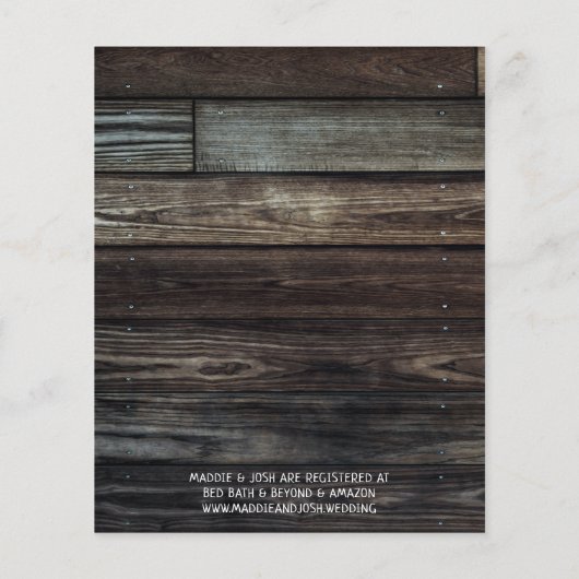 Papier Budget Rustic Couples Douche Mason Jar Invitation (Dos)