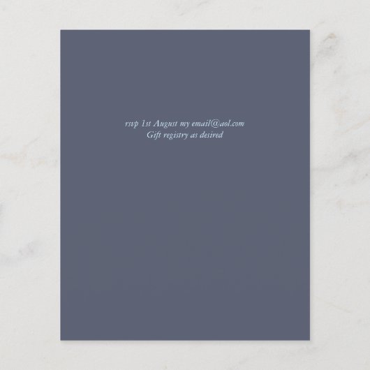 Papier BUDGET Rustic Dusty Blue Flore (Dos)