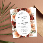 Papier Budget Rustic Earth & Champagne Florals Mariage<br><div class="desc">** LE PAPIER SATIN EST PAPIER MINCE. METTEZ À NIVEAU LE PAPIER POUR UN PAPIER PLUS ÉPAISSE. A UNE OPTION POUR ENVELOPPES. *** Économisez de l'argent sur les invitations avec cette petite invitation qui a une option pour les enveloppes. Préparez vos invités pour l'extraordinaire mariage avec vos invitations de mariage...</div>