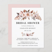 Papier Budget Rustic Earth-tone Boho Fête des mariées (Devant / Derrière)