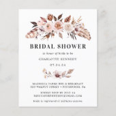 Papier Budget Rustic Earth-tone Boho Fête des mariées (Devant)