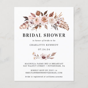 Papier Budget Rustic Earth-tone Boho Fête des mariées