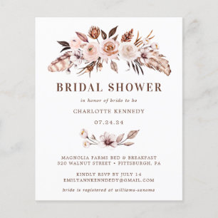 Papier Budget Rustic Earth-tone Boho Fête des mariées