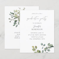 Budget Rustic Eucalyptus Duo 2 Graduation Party