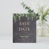 Papier Budget Rustic Eucalyptus QR Code Enregistrer la da (Debout devant)