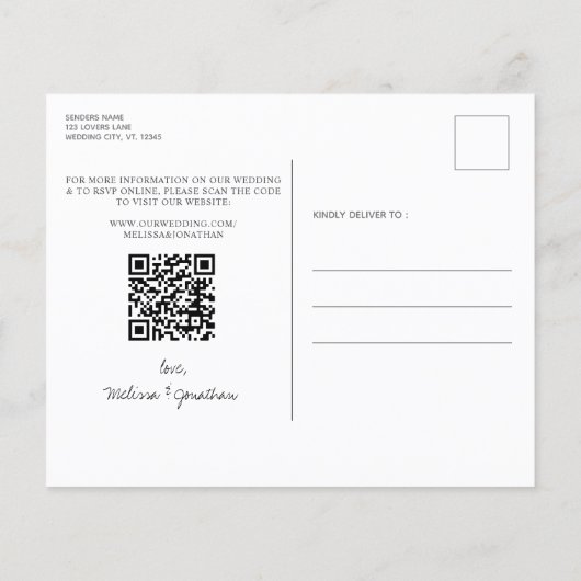 Papier Budget Rustic Eucalyptus QR Code Enregistrer la da (Dos)