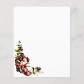 Papier Budget Rustic Fall Floral Faire-part de mariage (Dos)