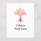 Papier Budget Rustic Family Reunion Invitation (Dos)