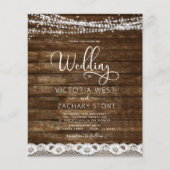 Papier Budget Rustic Farmhouse Mariage de voyants (Devant)