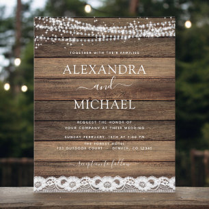 Papier Budget Rustic Farmhouse Mariage de voyants