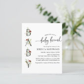 Papier Budget Rustic Fleurs sauvages Baby Brunch Invitati (Debout devant)