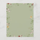 Papier Budget Rustic Fleurs sauvages Baby Brunch Invitati (Dos)