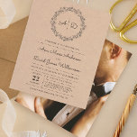 Papier Budget Rustic Floral Wreath Wedding Photo<br><div class="desc">Budget Rustic Floral Wreath Wedding Photo Invite. As part of the budget selection here on Zazzle, these invitations do not come with enveloppe opes nor do they fit snugly in a standard-sized enveloppe. The closest size is A6 but there will be a gap of approximately . If you don't mind...</div>