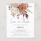 Papier Budget Rustic Florals Amour dans la Fête des marié (Devant)